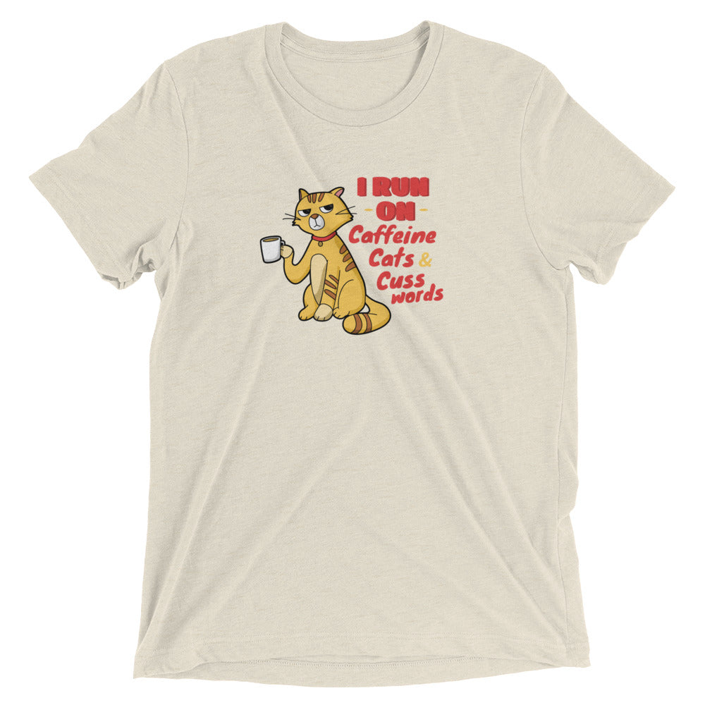 Caffeine, Cats and Cuss Words T-Shirt