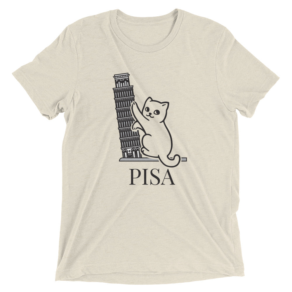 Leaning Tower of Pisa Cat T-Shirt