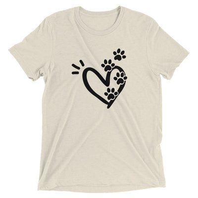 Heart Cat Paw Prints T-Shirt