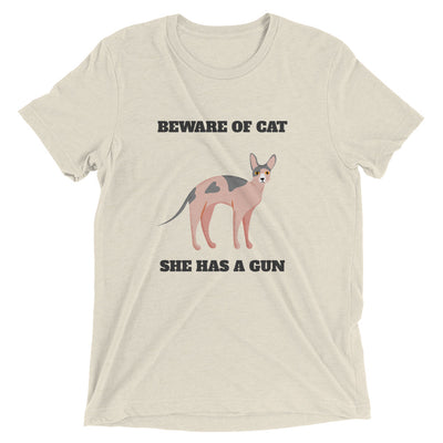 Beware Cat Has Gun T-Shirt