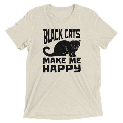 Black Cats Make Me Happy T-Shirt