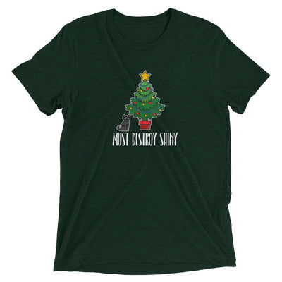 Cat Must Destroy Christmas Tree T-Shirt