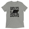 Black Cats Make Me Happy T-Shirt