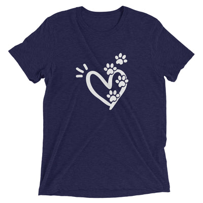 Heart Cat Paw Prints T-Shirt