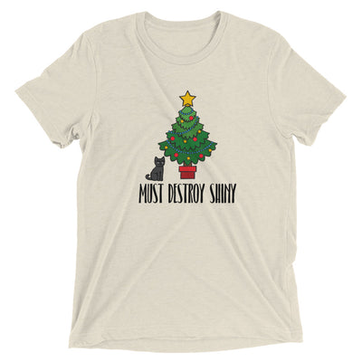 Cat Must Destroy Christmas Tree T-Shirt