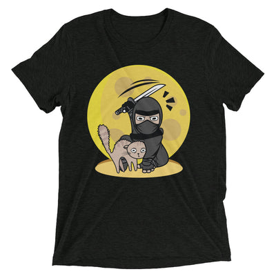 Ninja Defending Cat T-Shirt